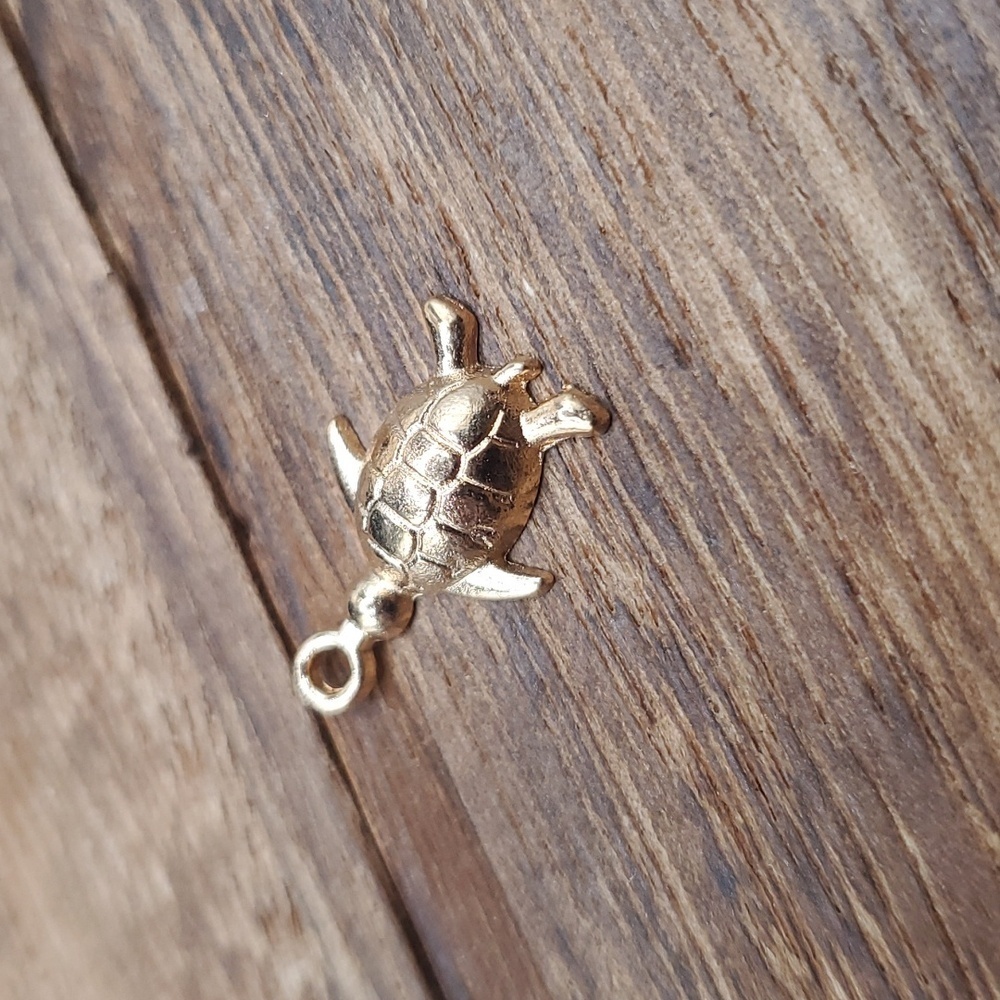Cute swimming‎ beach turtle charm 🐢